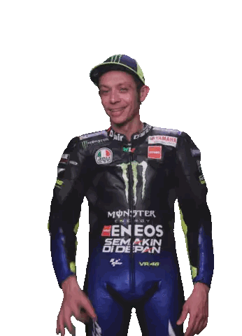 Motorcycle Racer Giving Okay Sign Sticker