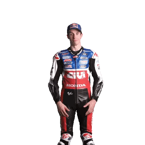 Motorcycle Racer In Honda Outfit Sticker