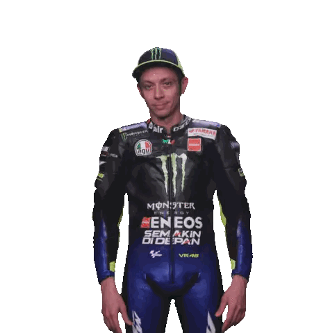 Motorcycle Racer In Monster Energy Outfit Sticker