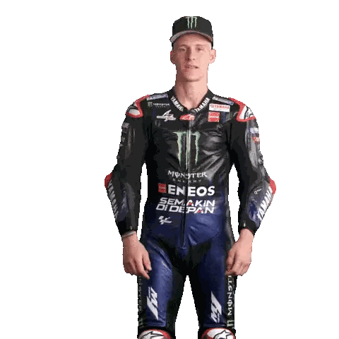 Motorcycle Racer In Monster Energy Outfit Sticker