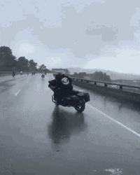 Motorcycle Skidding In A Rain Cool