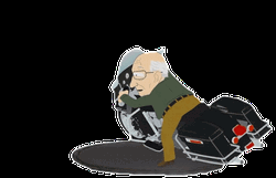 Motorcycle South Park Spinning Donut GIF
