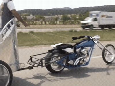 Motorcyclist With Dashboard Saying No GIF