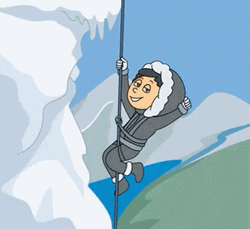 Mountain Climbers Kid Just Hanging By GIF
