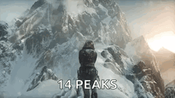 Mountain Climbers On 14 Peaks GIF