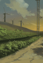 Mountain Windmills Aesthetic PFP GIF