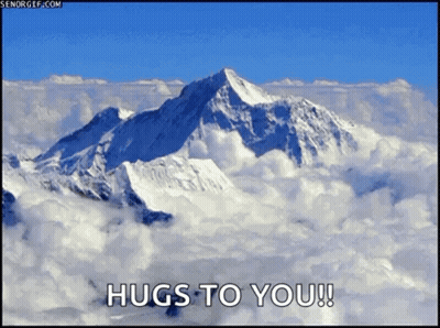 Mountain With Hugs To You GIF
