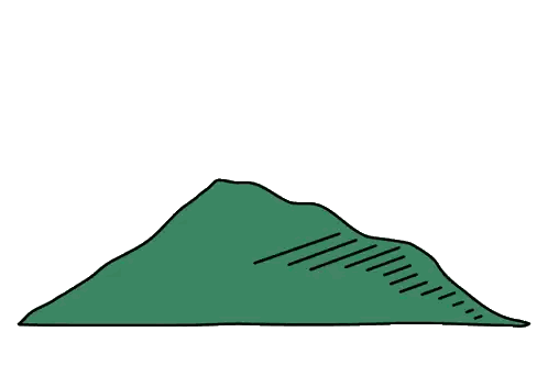 Mountain With Sunlight Sticker