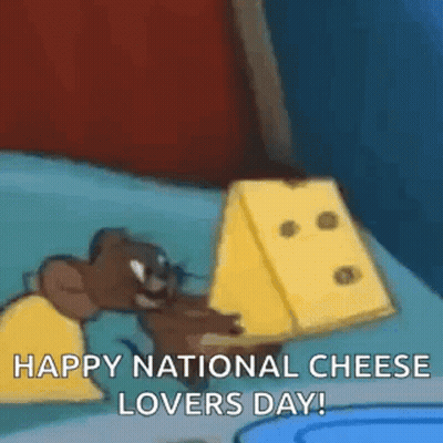 Mouse Eating Cheese On National Cheese Lovers Day GIF