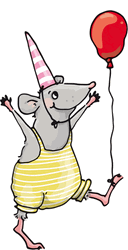 Mouse Tied With Balloon