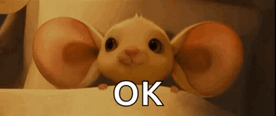 Mouse With Big Ears Saying Ok GIF