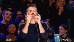 Mouth Shut Simon Cowell Americas Got Talent GIF
