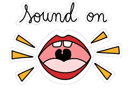 Mouth Sticker With Sound Sticker