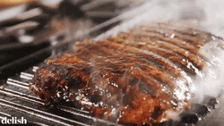 Mouth Watering Slab Of Meat Bbq Grilling GIF