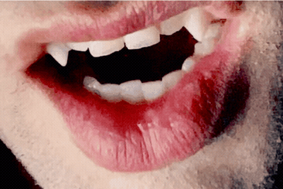 Mouth With Red Lips And Teeth GIF
