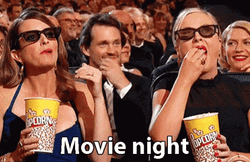 Movie Night Eating Popcorn