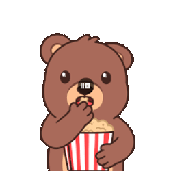 Movie Time Eating Popcorn Sticker GIF