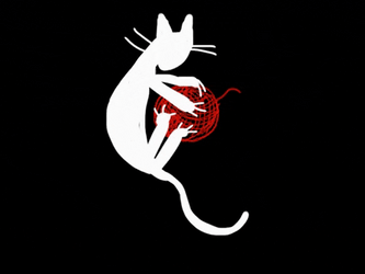 Moving Cat Playing Red Wool GIF