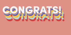 Moving Congrats Digital Text Art GIF