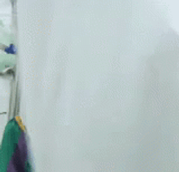 Moving Curtain Clown Show GIF