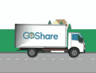 Moving Day Animated Straight Truck GIF