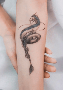 Moving Dragon Tattoo GIF