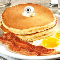 Moving Eye Pancake Breakfast GIF