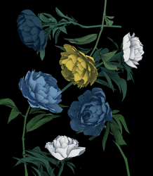 Moving Floral Flowers In The Night GIF
