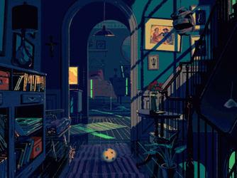 Moving Haunted House GIF