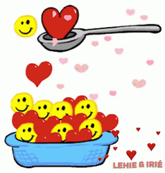Moving Heart And Smiley Emojis GIF
