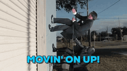 Moving On Up Batman Climbing Wall Meme GIF