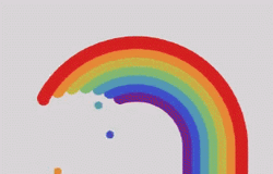 Moving Rainbow Drops GIF