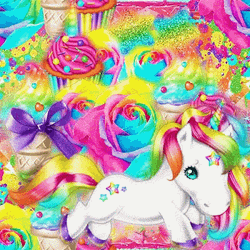 Moving Rainbow Unicorn GIF