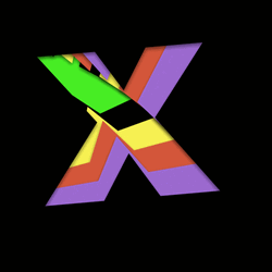 Moving Trippy Design Letter X GIF