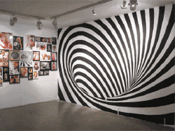 Moving Wall Spiral Spinning Optical Illusions GIF
