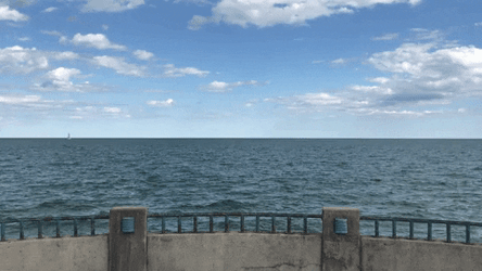 Moving Water By Seaside GIF
