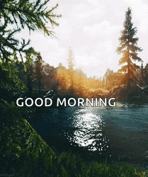 Moving Water Morning Greeting GIF