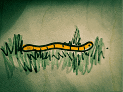 Moving Worm Drawing GIF