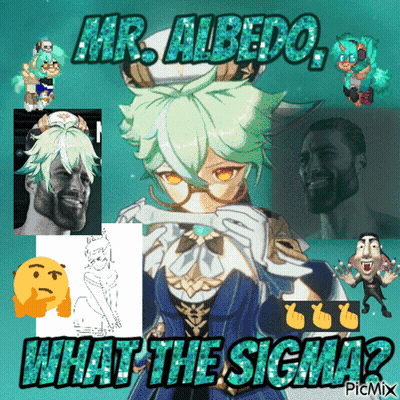 Mr. Albedo Collage GIF