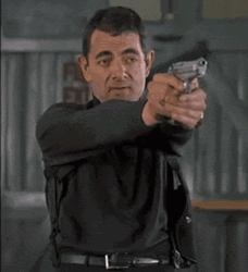 Mr. Bean As James Bond GIF