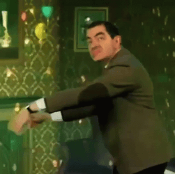 Mr Bean Dancing And Waiting GIF