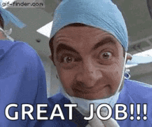 Mr. Bean Doctor Hospital Great Work GIF