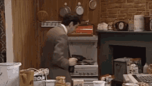 Mr Bean Handheld Drill GIF