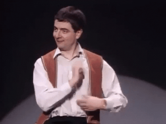 Mr Bean Invisible Drum GIF
