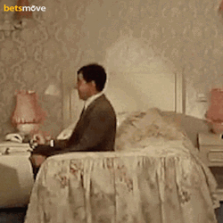 Mr. Bean Jumping On Bed