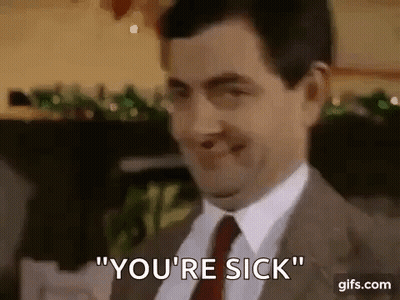 Mr Bean Making Funny Face Saying You're Sick GIF