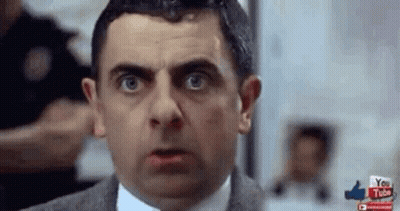 Mr Bean Making Funny Face GIF