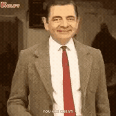 Mr Bean Saying You Are Great GIF