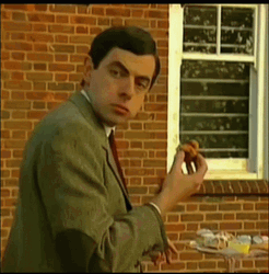 Mr. Bean Shock GIF