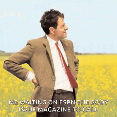 Mr Bean Standing In Field Hands On Hips GIF